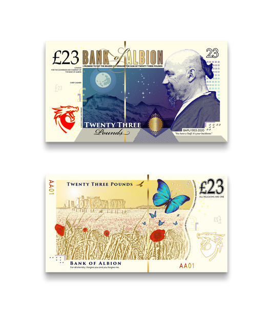 Bank of Albion £23 'Bapu' Note