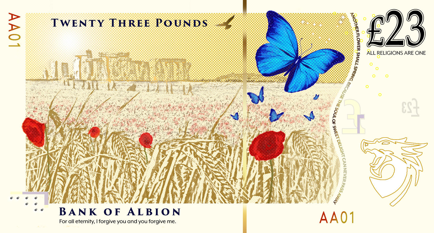 Bank of Albion £23 'Bapu' Note