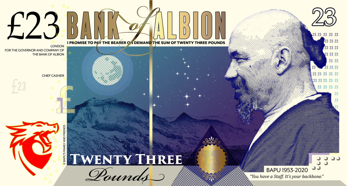 Bank of Albion £23 'Bapu' Note