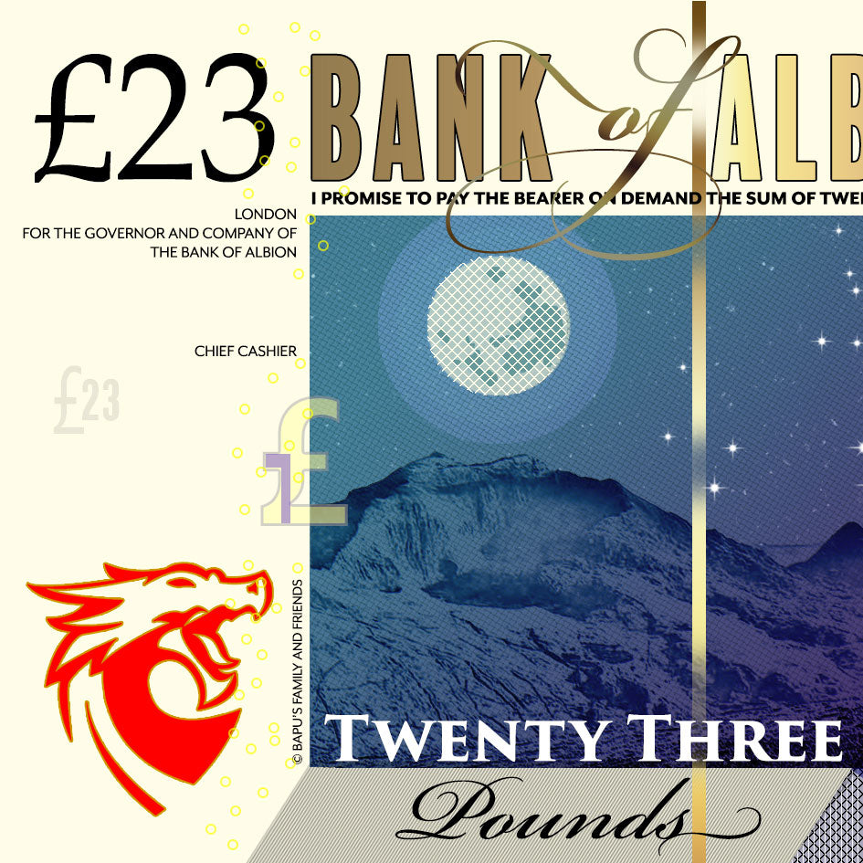 Bank of Albion £23 'Bapu' Note